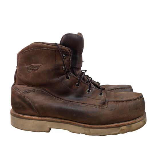 Red Wing Boots Work Style 2449 6 Inch Safety Toe Boot Size 11 Oiled Brown - Picture 2 of 9